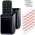 TotalMount Hole-Free Remote Holders – Eliminate Need to Drill Holes in Your Wall (Black Remote Control Holders, Quantity 2)