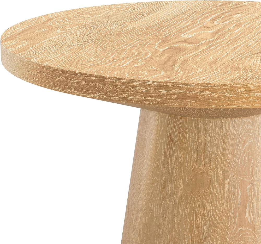 Furniture of America Lestara Modern Solid Wood 2-Piece Brown 29-inch Round En...