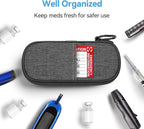 Insulin Pen Cooler Travel Case Diabetic Medication Insulated Cool Organizer with 2 Reusable Ice Packs for Insulin Pen and Other Diabetic Supplies, for the Daily Life and Trip(Grey)