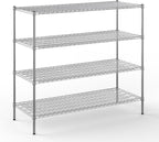 24" Deep x 60" Wide x 54" Height Wire Shelving Kit | 4-Tier | NSF Commercial Storage Rack Unit