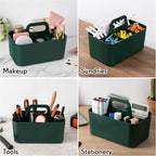 Tiawudi Multipurpose Caddy Organizer, Plastic Caddy with Handle, Stackable Desk Organizer for Stationery, Marker and Pencil, Office Supplies Organizer, Dorm Caddy