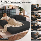 JJJ 78 inch Boneless Sofa Bed Sleeper Couch | Versatile Futon Sofa, Corduroy Fabric, Convertible Couch Bed, No Assembly