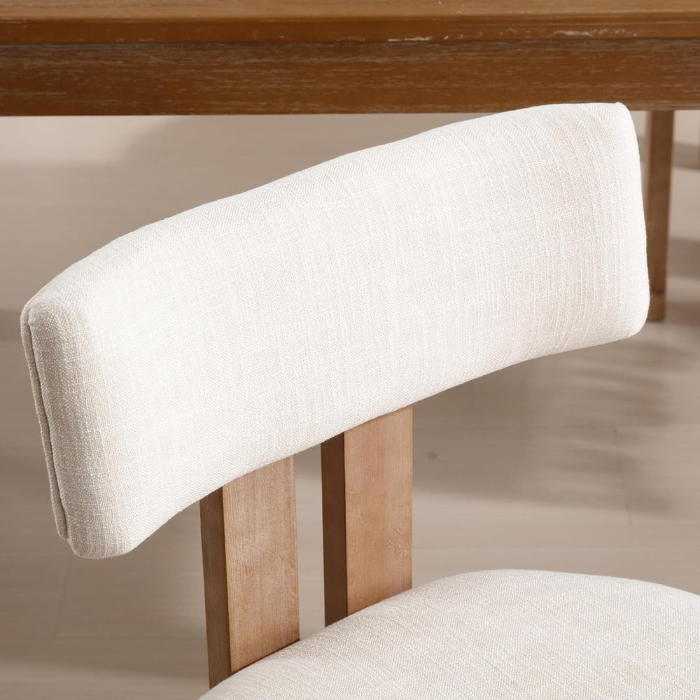 chairus Linen Dining Chairs Set of 4 Modern Farmhouse Kitchen Chairs with Ope...