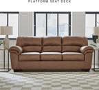 Signature Design by Ashley Walker Point Contemporary Sofa with Removable Cushion, Light Brown