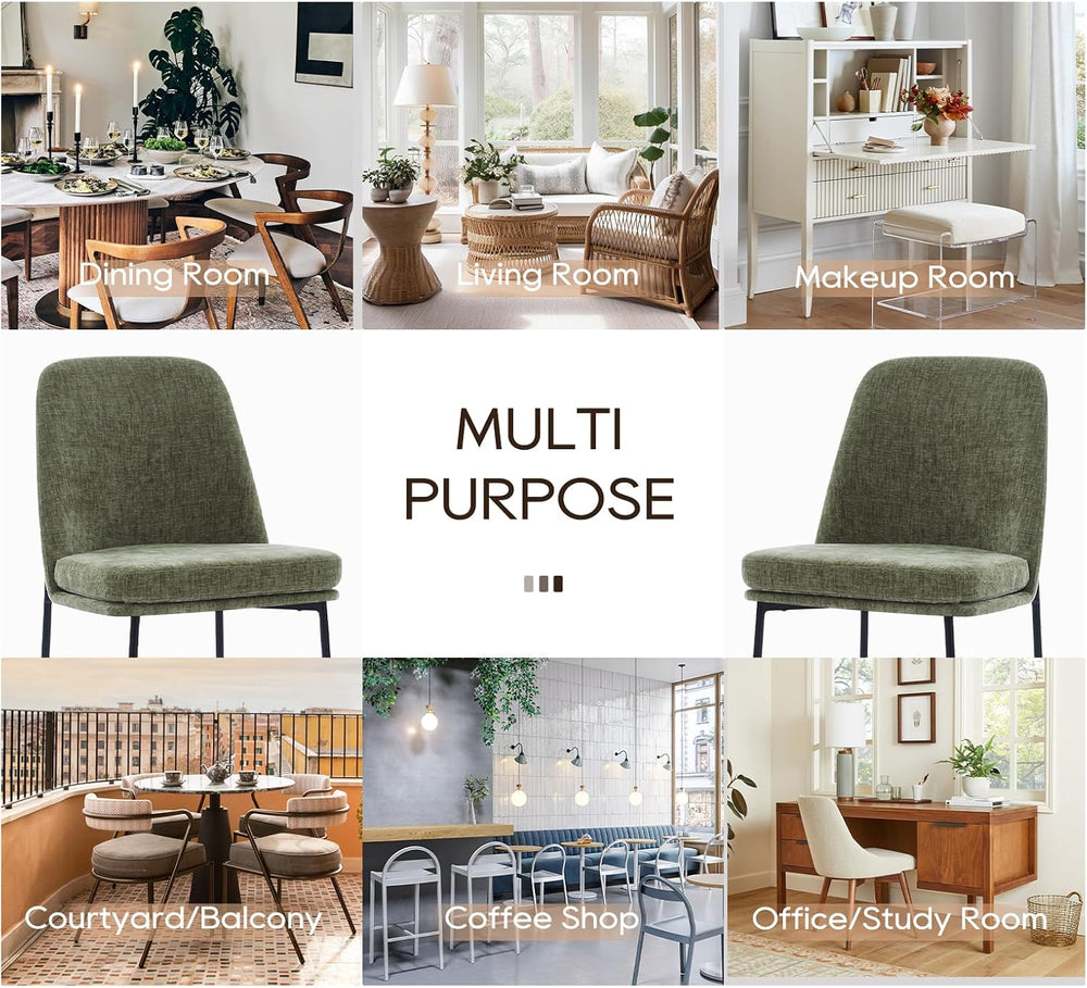 COLAMY Dining Chairs Set of 4, Modern Dining Chairs, Fabric Upholstered Dinin...