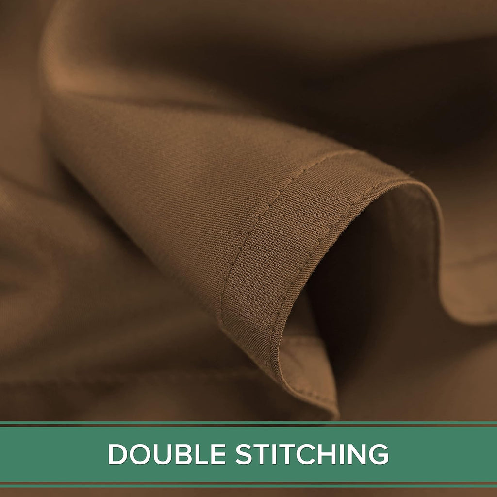 King Pillowcases by Pure Bamboo, Genuine 100% Organic Viscose Derived from Bamboo, Luxuriously Soft & Cooling, Double Stitching, Envelope Closure (2 King Pillowcases, Coconut Husk)
