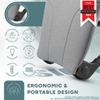 READY ROCKER Ultra| Adjustable Ergonomic Portable Rocker | Back Pain Relief & Relaxation | Back & Lumbar Support for Chair | Lightweight & Portable | 4.0 Model (Slate)