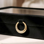 bussdis Glass Lid Jewelry Organizer Box – Black Velvet Jewelry Case with Ring Slots, Necklace Hooks & Removable Compartments for Earrings, Rings & Bracelets