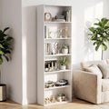 GRUSIGN 71" Tall 6-Tier Bookshelf, Large Open Display Bookcase with Ample Storage, Floor Standing Book Shelf for Living Room, Home Office, Bed Room, White