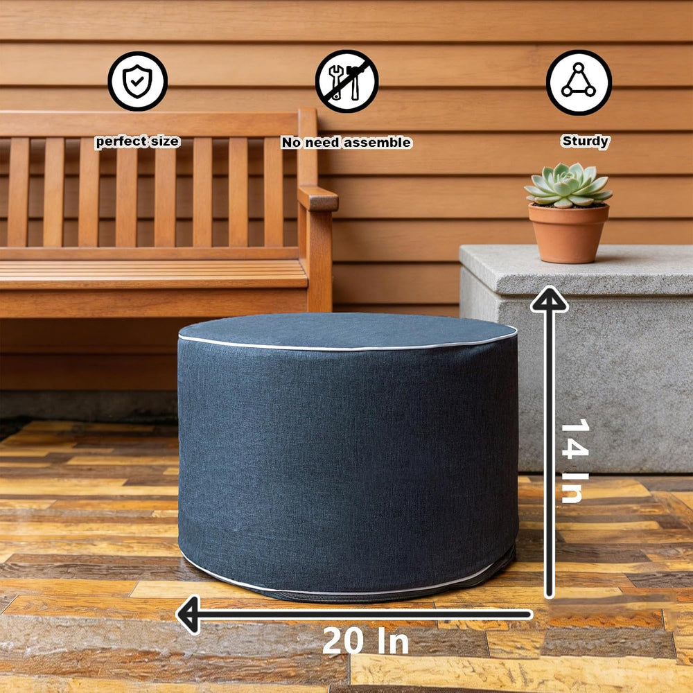 Outdoor Ottomans for Patio Pouf Waterproof Fade-Resistant Ottoman Foot Rest f...