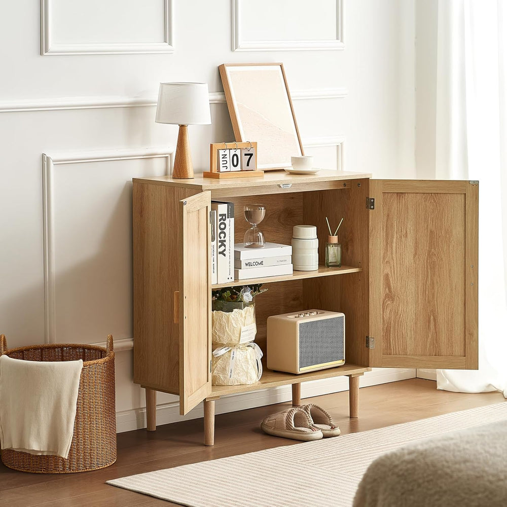 VEVOR Sideboard Cabinet, Buffet Cabinet with 2 Magnetic Doors and Adjustable ...