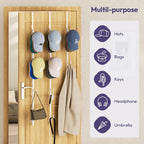 SWTYMIKI Over Door Hat Organizer - 3 Packs Metal Hanging Hat Rack with 12 Hooks Design, Baseball Cap Hanger Organizer Storage Holds up to 60 Caps for Door, Bedroom, Closet