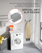 Ironing Board Holder Wall Mount Stainless Steel, Y T Leg Ironing Board Hanger Wall Mount for Laundry Room, Iron Board Hooks for Wall Heavy Duty, White