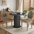 SoarFlash Kitchen Table and Chairs for 2, 31.5" Dining Table Set for 2 with Upholstered Chairs, 3 Piece Kitchen Table Set with Storage Shelf for Small Space, Apartment