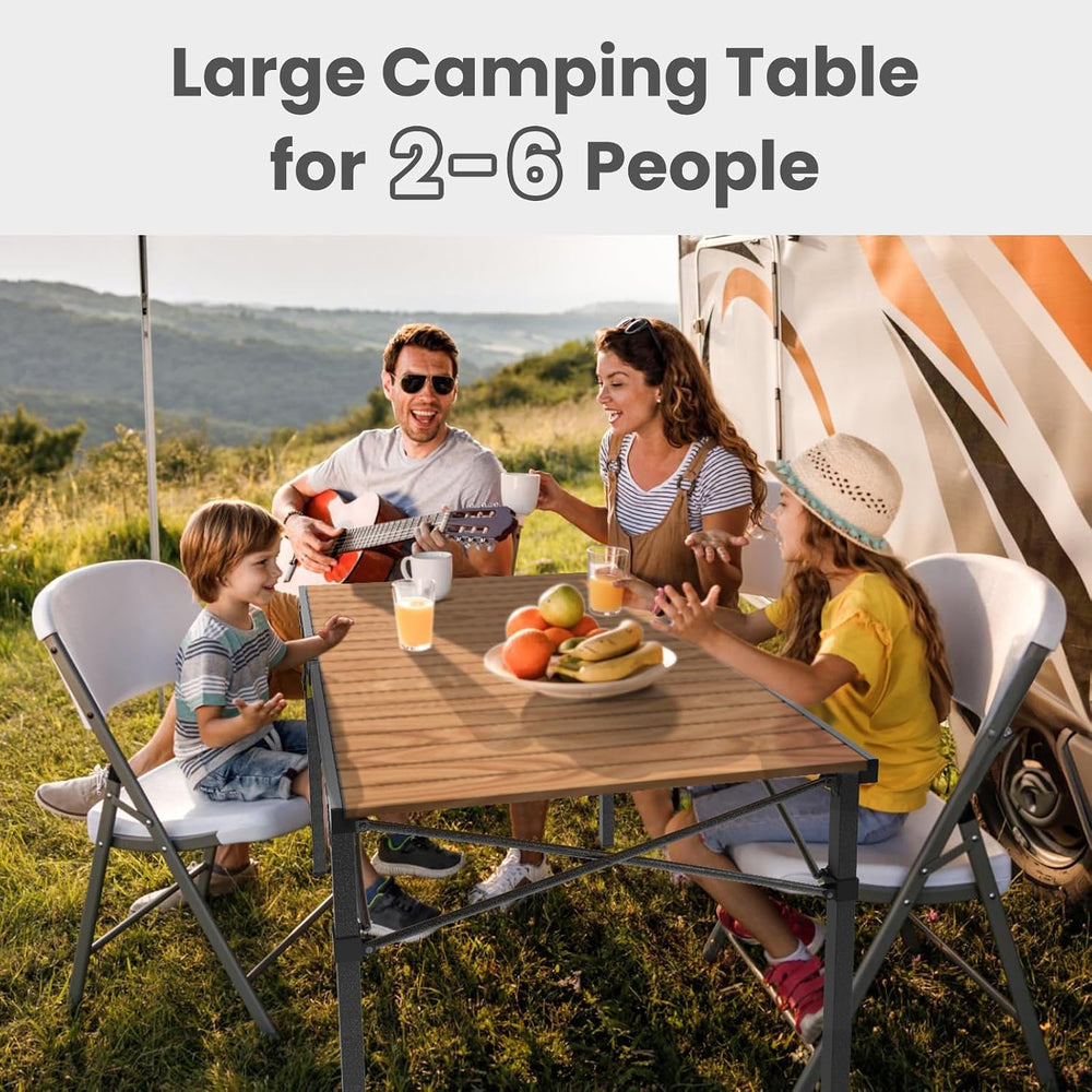 Join Nature 46.4" Large Camping Table for 2-6 People, Heavy Duty Foldabl...
