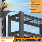 Heavy Duty Garage Shelving, Metal Storage Shelves, 5 Tier Adjustable Storage Shelves, Metel Shelving, Industrial Utility Rack for Garage, Warehouse, Workshop, 72" H×35" W×16" D