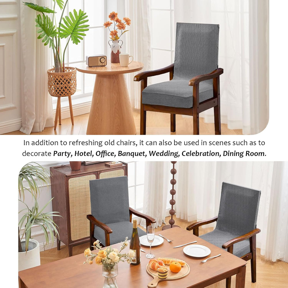 NICEEC Arm Chair Covers Set of 2 Dining Room Chair Cover with Arms