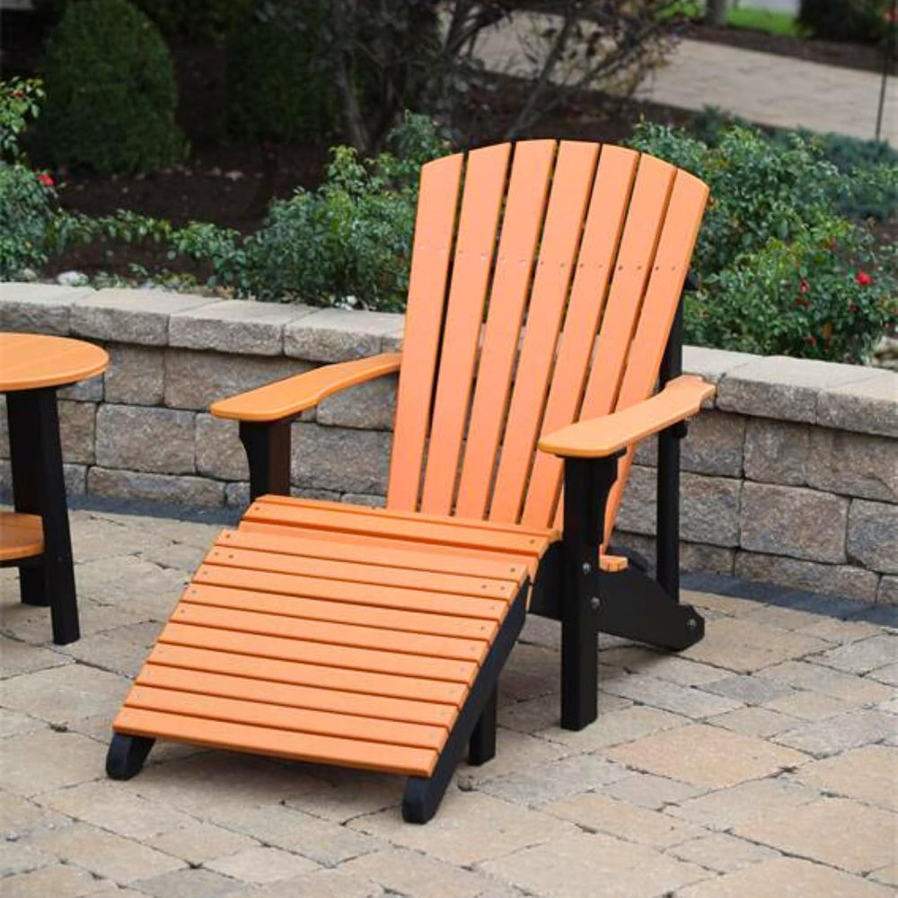 Deluxe Adirondack Footrest - Poly - Lime Green & Black