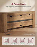 VASAGLE TV Stand, Farmhouse Entertainment Center with Storage Cabinets | Media Console Table for Living Room, Bedroom, for 65 Inch TV, Honey Brown ULTV623K101S