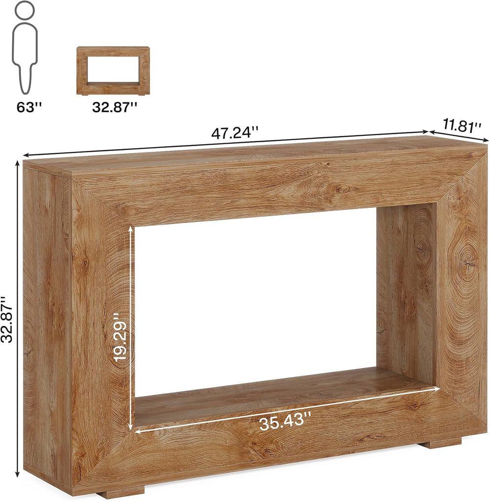 Tribesigns Farmhouse Console Table, 47 Inches Entryway Console Table with Sto...