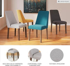 Signature Design by Ashley Lyncott Contemporary Dining Room Upholstered Side Chair with Foam Cushion, Set of 2, Cream & Brown