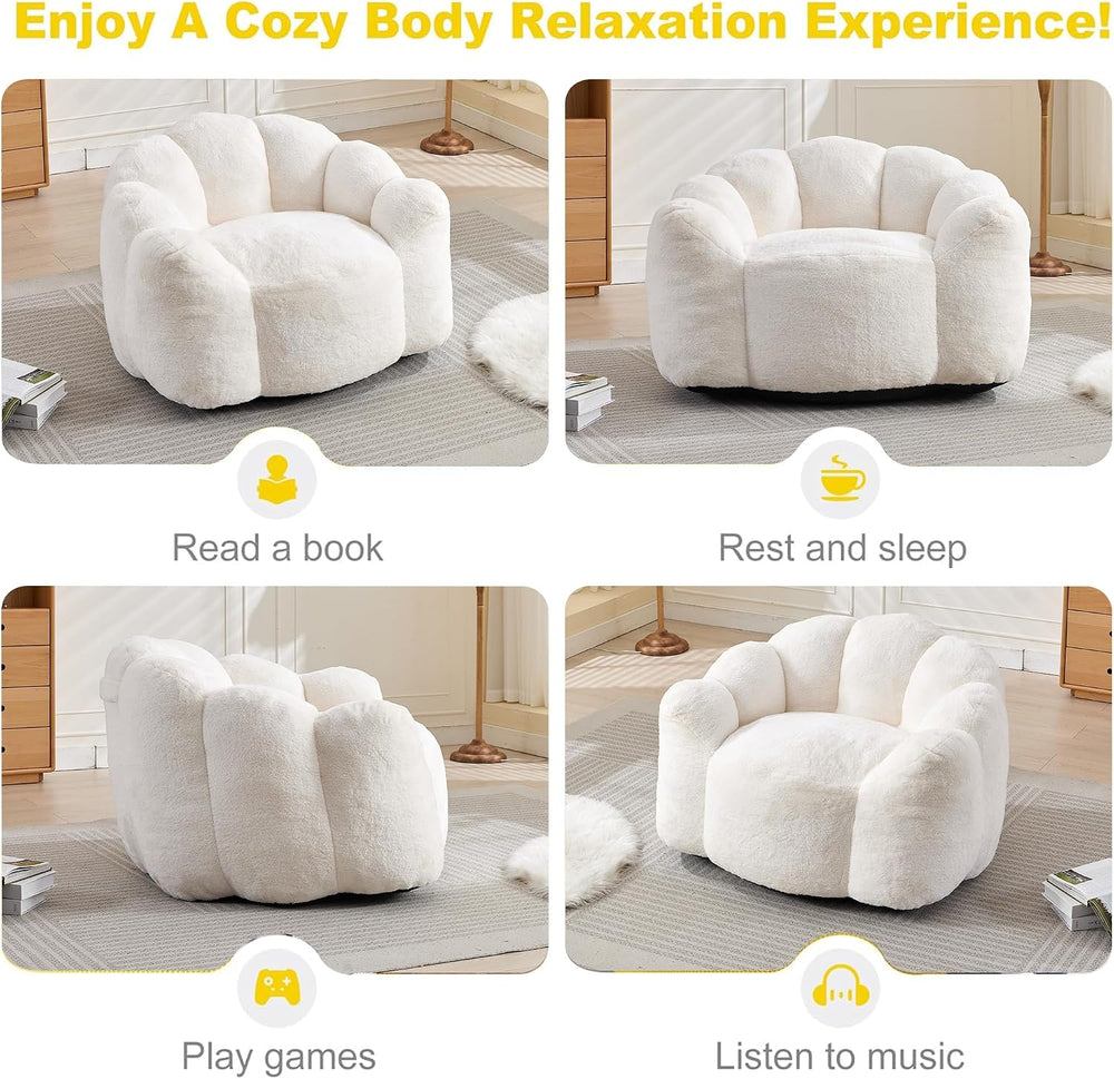 YISHENG Bean Bag Chairs, Large Bean Bag Couch for Adults,Stuffed Single Sofa ...