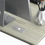 SHW Mission 55 x 60 Inches L-Shape Home Office Computer Desk, Maple