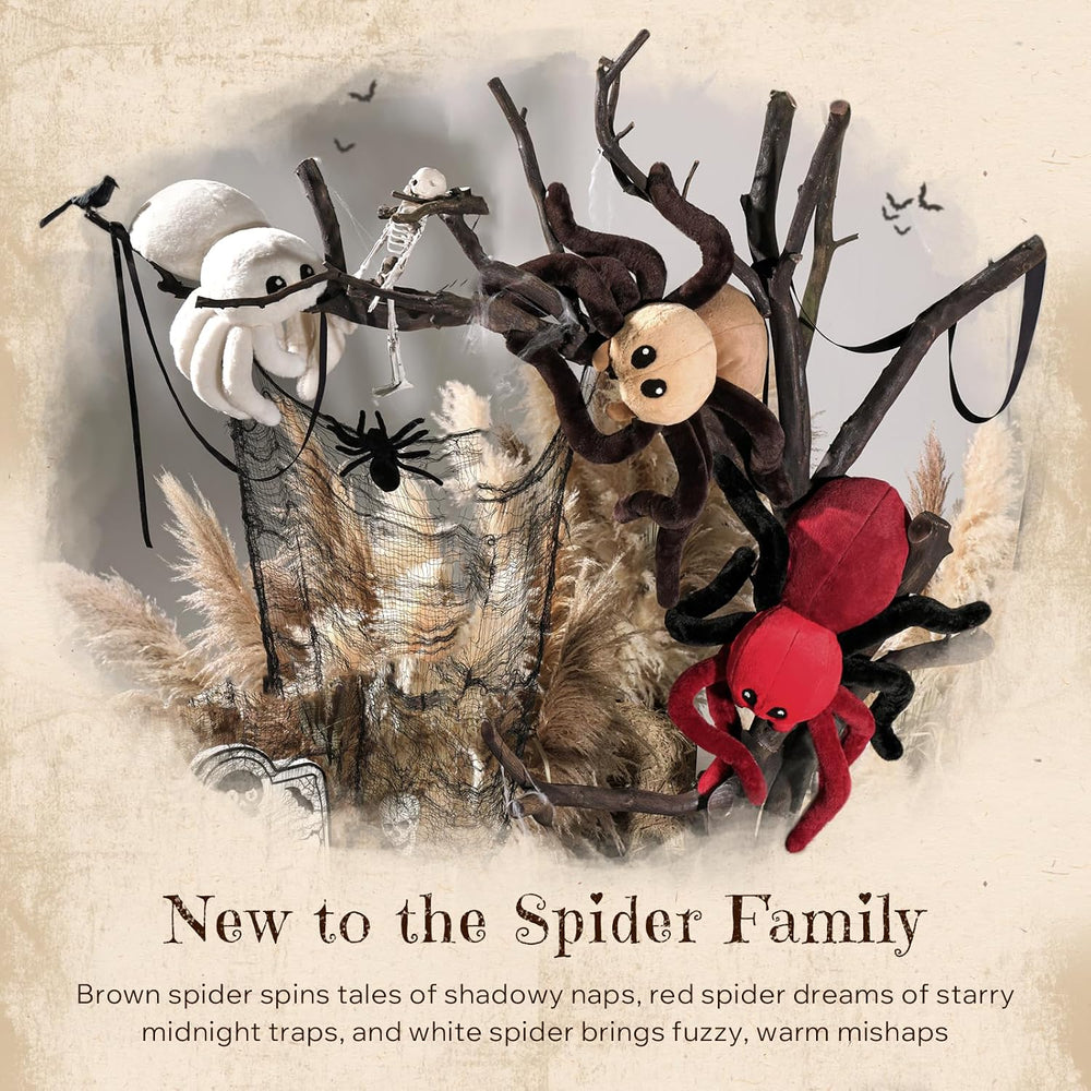 Phantoscope Halloween Spider Shaped Throw Pillow, Faux Fur Fluffy Tarantula D...
