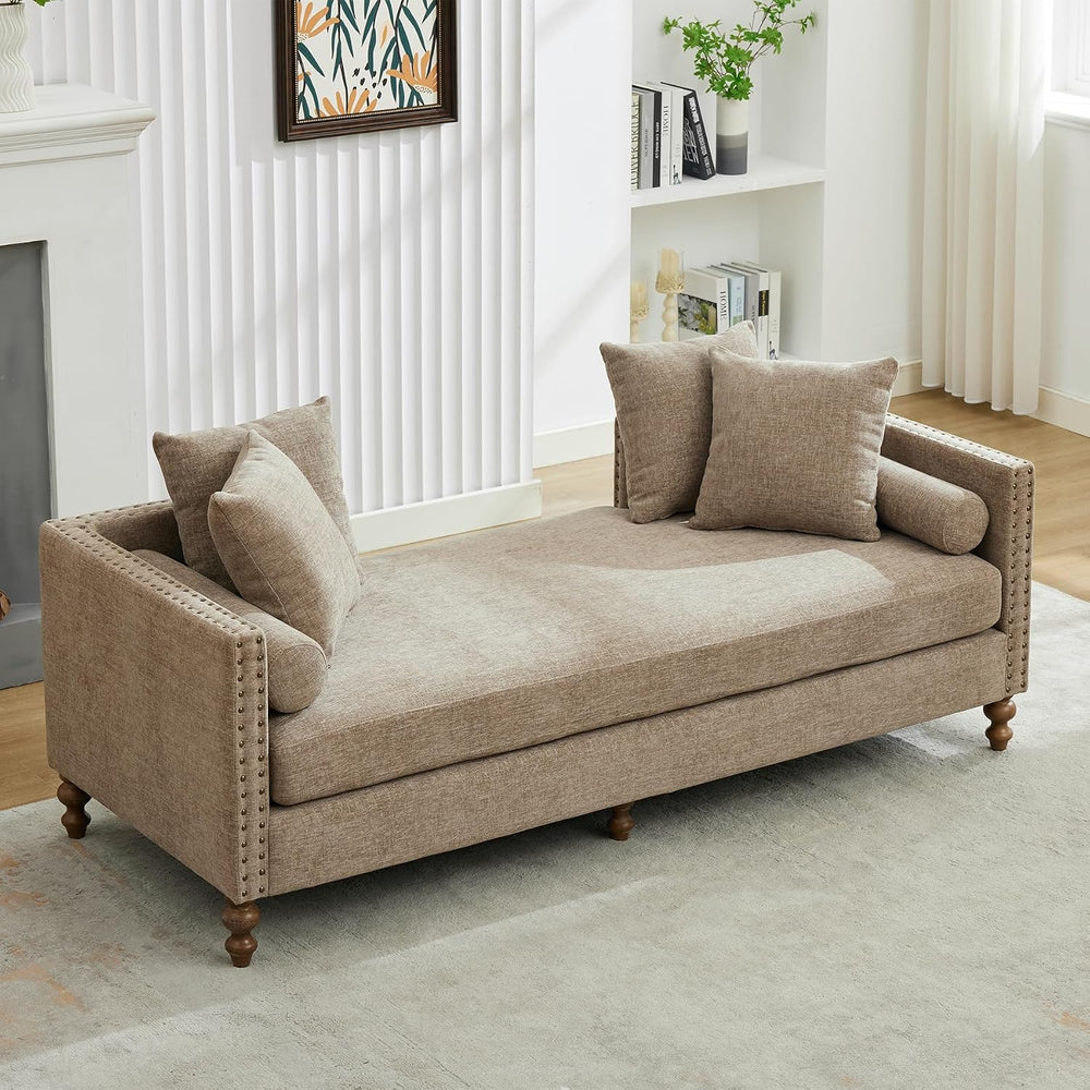 Chifee & Vingol 75.2" W Retro Oversized Chaise Lounge Chair Indoor w...