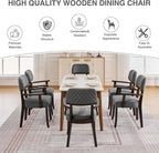 Velvet Dining Chairs with Arms Set of 4, Upholstered Dining Room Chairs with Hardwood Legs & Open Curved Backrest,Modern Accent Kitchen Chairs 350 LBS Capacity, Dark Grey