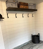 joelsantiques - 48 Inch Wooden Floating Shelves for Wall - 48x8x2 Inches - Made of Natural Wood - Long Heavy Duty Wall Shelves - Made in USA - Perfect for Living Room, Kitchen - Black