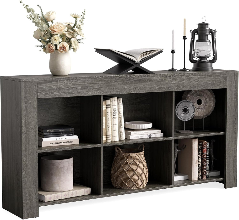 LITTLE TREE Console Table with Storage, 63-Inch Long Sofa Table, Entryway Tab...