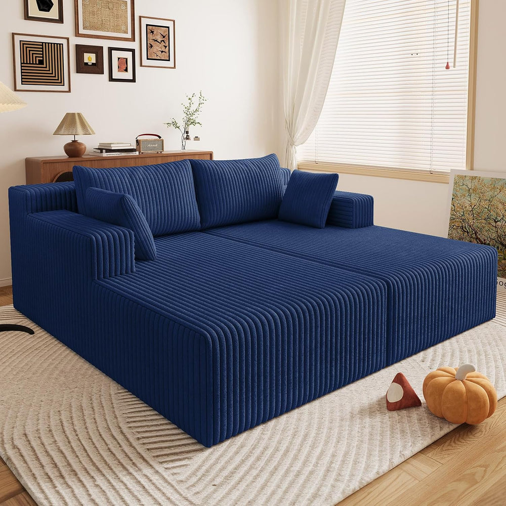 LUCKHAO 71" Oversized Chaise Lounge Chair,Sectional Double Lounge Chaise...