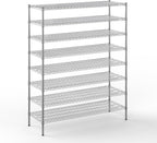 21" Deep x 60" Wide x 74" Height Wire Shelving Kit | 8-Tier | NSF Commercial Storage Rack Unit