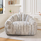 Bean Bag Chair for Adults, 44.1" Comfy Beanbag with Handle, Lazy Sofa Chair with Armrest, Great for Reading Gaming Watching TV, Living Room and Bedroom, XXL