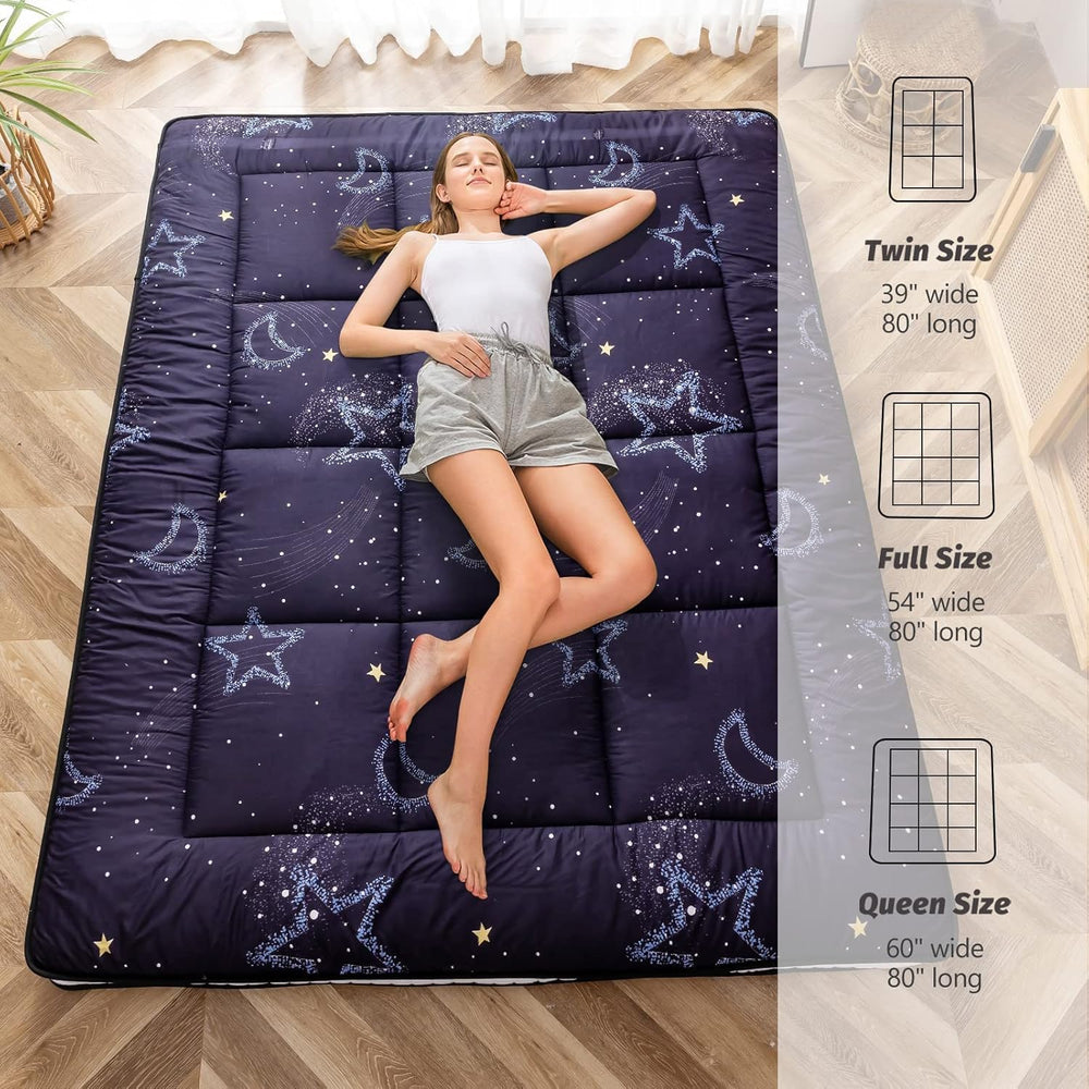 MAXYOYO Futon Mattress, Japanese Floor Mattress Folding Sleeping Pad | Black ...