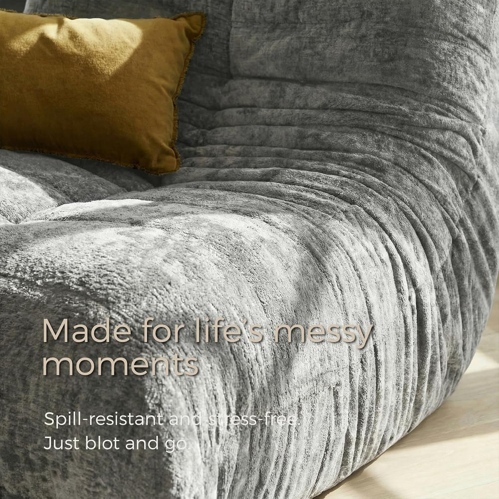 Sytopia Premium Chenille Bean Bag Chair for Adults, Oversized 40D Memory Foam...