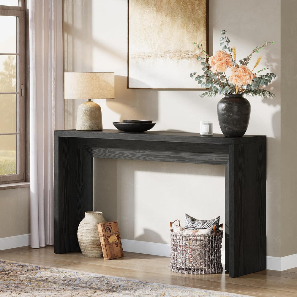 Tribesigns 55-Inch Farmhouse Console Table, Wooden Couch Table Behind Sofa wi...