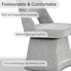 VKNOW Upholstered Swivel Dining Chairs, Modern Dining Room Chairs with Open Back, Chenille Fabric Kitchen Chairs for Dining Room, Living Room, Bedroom, Vanity, Grey(1 Pack)