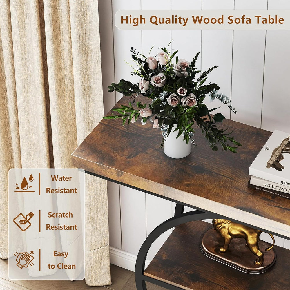 Arbuxzuy 41.3 Entryway Table Wood Console Table Sofa Table for Living Room | ...