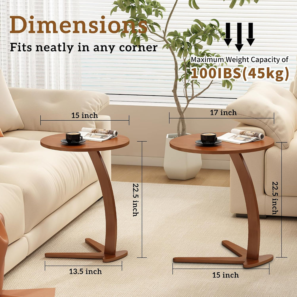 Couch Tables that Slide Under: 15 '' Modern C Shaped End Table Nights...