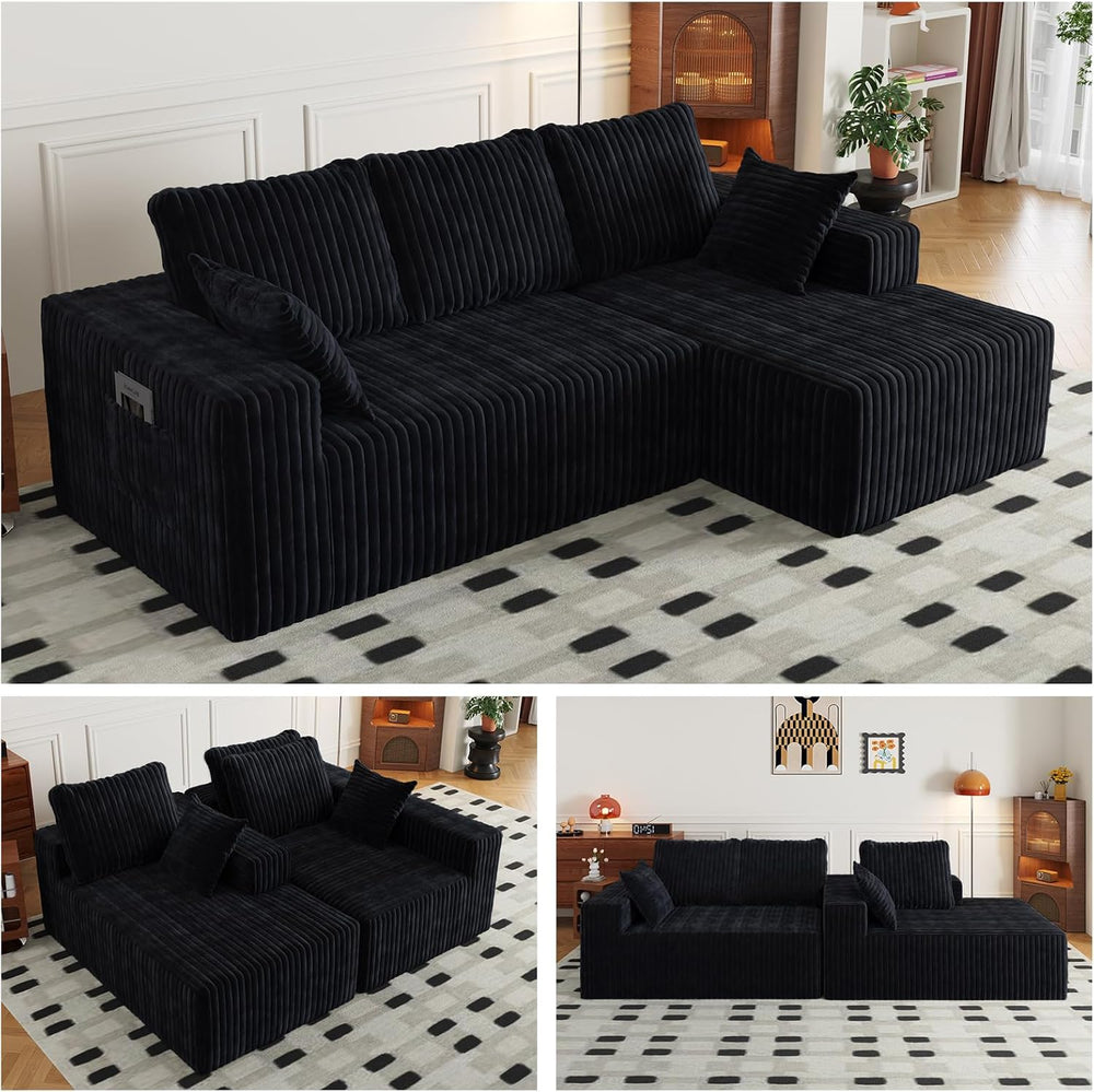 96" Cloud Sectional Couches with Chaise for Living Room