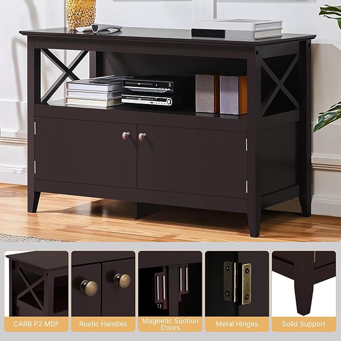 Yaheetech Wooden TV Stand for TVs Up to 48 inch, Media Entertainment Center T...