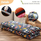 MAXYOYO Japanese Floor Mattress Futon Mattress, 4" Thicken Tatami Mat Sleeping Pad Foldable Roll Up Mat Boys Girls Dormitory Pad Kids Floor Lounger Pillow Bed, Charcoal Grey, Queen Size