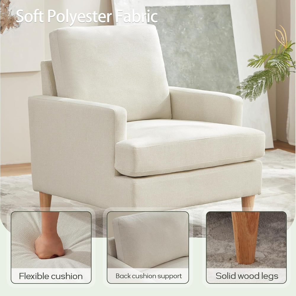 VKNOW Mid-Century Accent Chairs Set of 2, No Tools Assembly Required, Modern ...