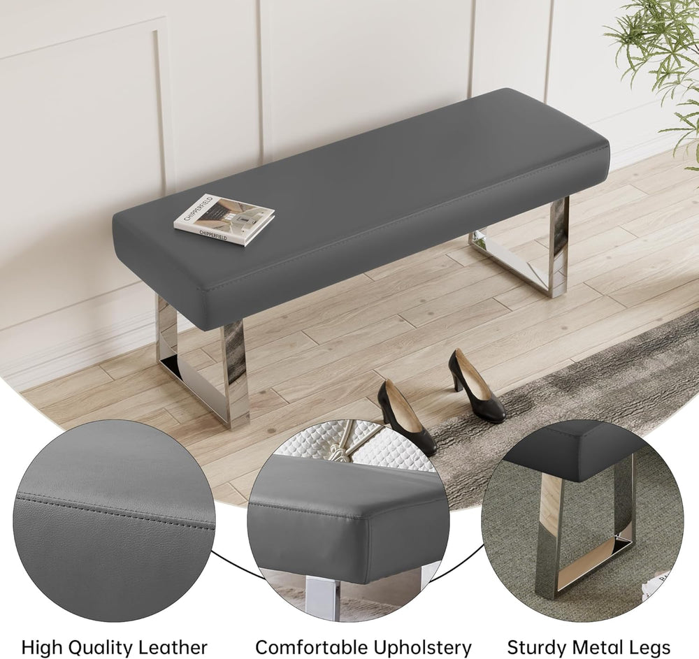 JIEXI Bedroom Bench Bed end upholstered Bench Indoor Corner Small Bench, with...