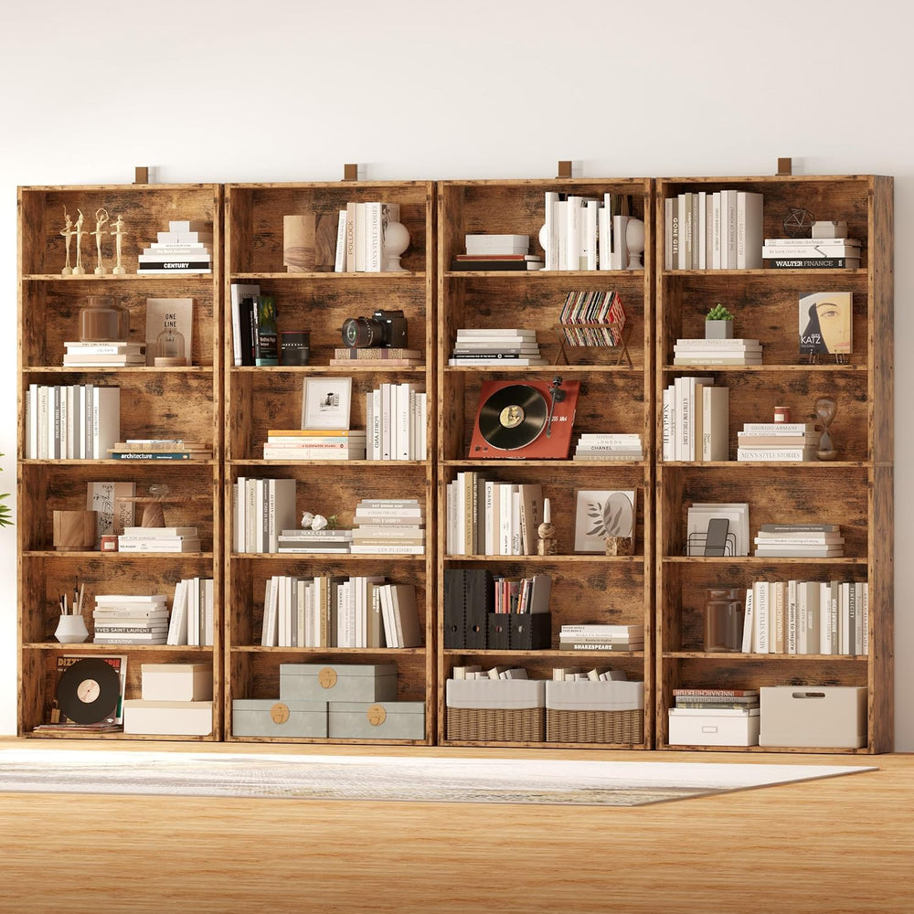 IRONCK Bookshelf and Bookcases 70" Tall, 6 Tiers Display Storage Shelves