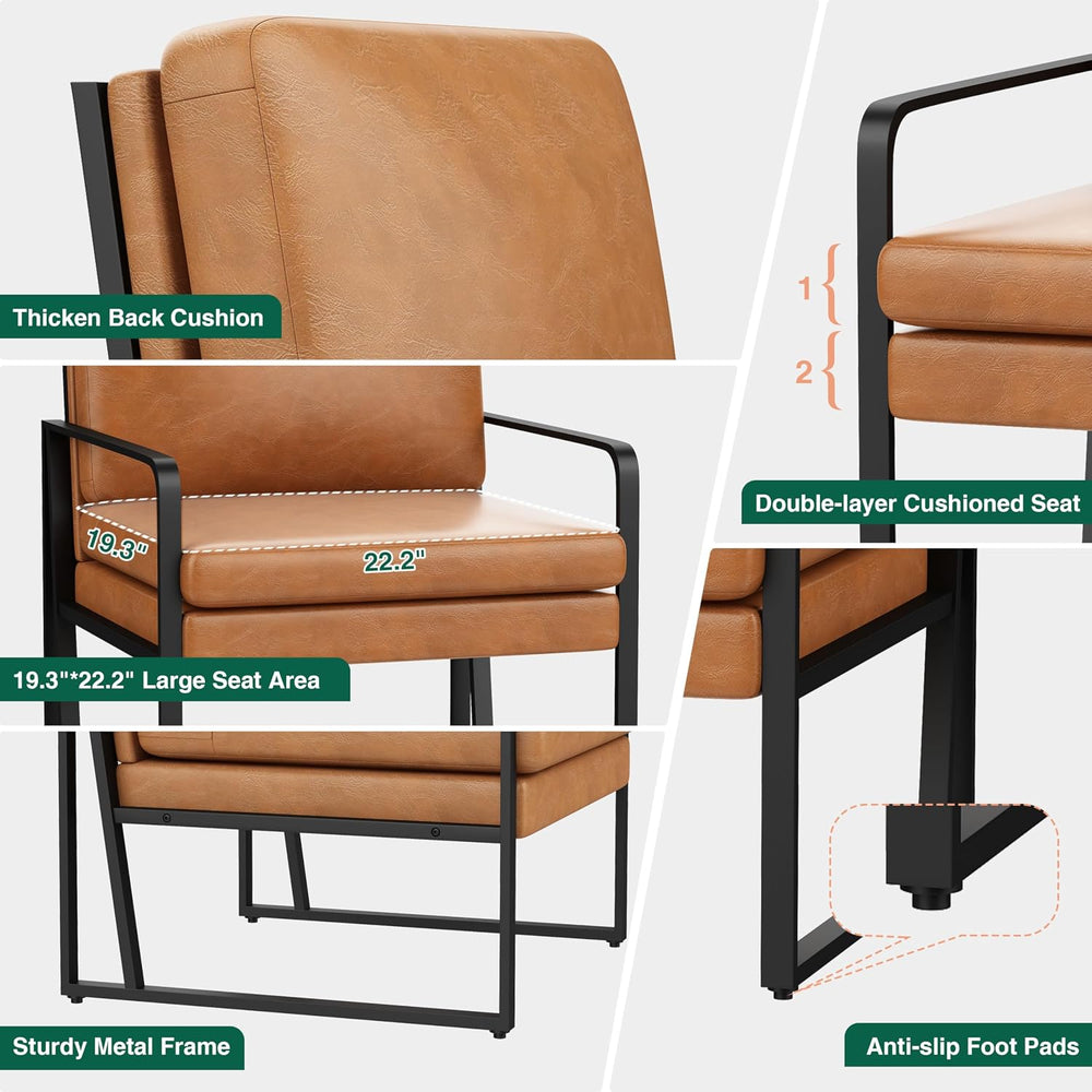 ALISH Accent Chairs, Upholstered Armchair Modern Living Room Chairs Linen Arm...