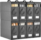 Bed Sheet Organizers and Storage,8 Pack Linen Closet Organizers and Storage, Foldable Bedding Storage for Bedsheets,