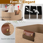 Laundry Hamper 96L Extra Large Laundry Basket, Woven Blanket Basket, Cotton Woven Storage Hamper with Handles for Living Room, Large Baskets for Pillows, Blankets, Clothes-Black & Yellow